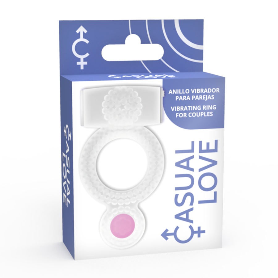 Casual Love Ring Vibrating Double Pleasure Transparent | Niks.fi verkkokauppa