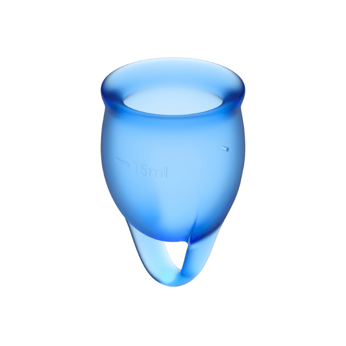 Satisfyer Feel Confident Menstrual Cup Dark Blue 15+20Ml | Niks.fi verkkokauppa