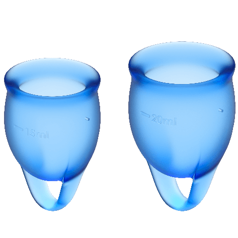 Satisfyer Feel Confident Menstrual Cup Dark Blue 15+20Ml | Niks.fi verkkokauppa
