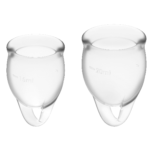 Satisfyer Feel Confident Menstrual Cup Clear 15+20Ml | Niks.fi verkkokauppa