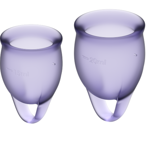 Satisfyer Feel Confident Menstrual Cup Purple 15+20Ml | Niks.fi verkkokauppa