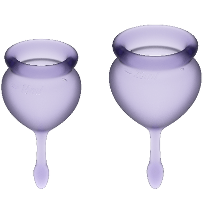 Satisfyer Feel Good Menstrual Cup Purple 15+20Ml | Niks.fi verkkokauppa