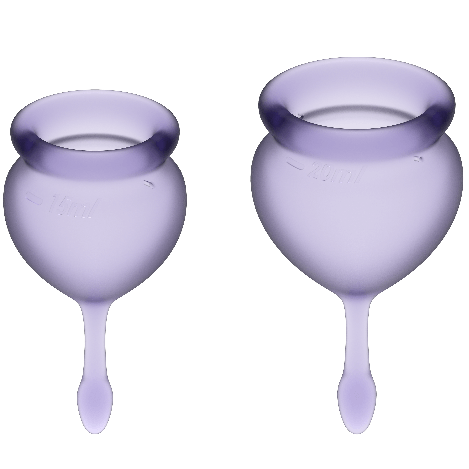 Satisfyer Feel Good Menstrual Cup Purple 15+20Ml | Niks.fi verkkokauppa