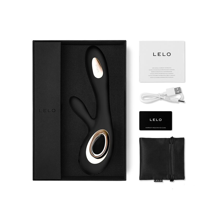 Lelo Soraya Wave Vibrator Rabbit Black | Niks.fi verkkokauppa