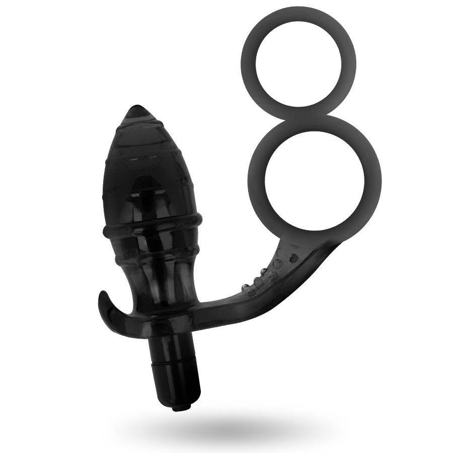 Addicted Toys Anal Plug With Double Black Ring | Niks.fi verkkokauppa