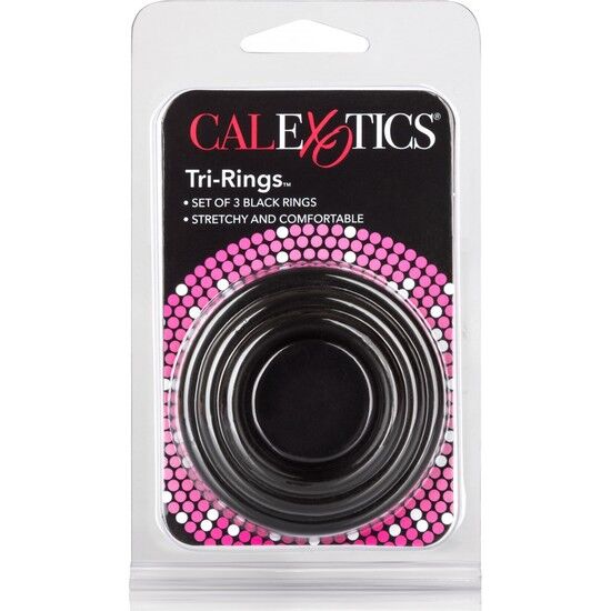 Calexotics Tri-Rings Black | Niks.fi verkkokauppa