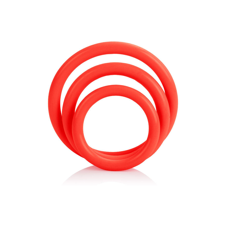 Calexotics Tri-Rings Set Red | Niks.fi verkkokauppa