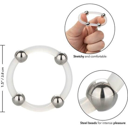 Calexotics Steel Beaded Silicone Ring L | Niks.fi verkkokauppa