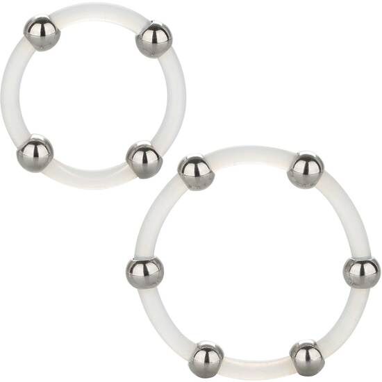 Calexotics Steel Beaded Silicone Ring Set | Niks.fi verkkokauppa