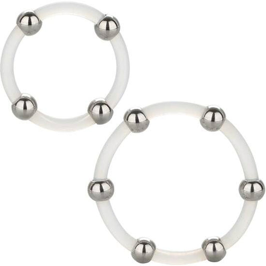 Calexotics Steel Beaded Silicone Ring Set | Niks.fi verkkokauppa