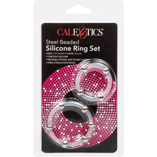 Calexotics Steel Beaded Silicone Ring Set | Niks.fi verkkokauppa