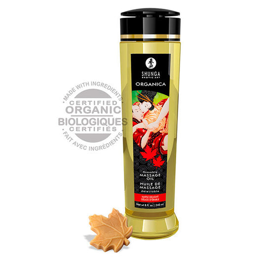 Shunga Organic Massage Oil Maple Delight 240 Ml | Niks.fi verkkokauppa