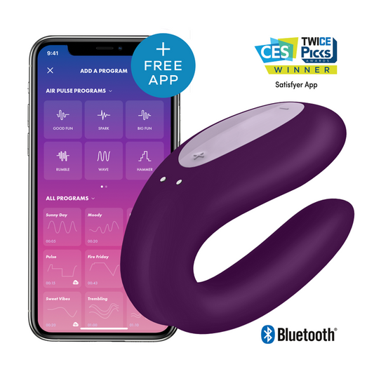 Satisfyer Double Joy Con App Purple | Niks.fi verkkokauppa