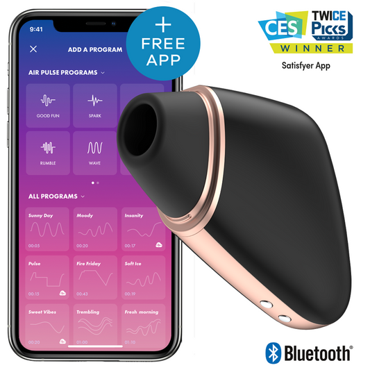 Satisfyer Love Triangle Air Pulse Stimulator & Vibrator Black | Niks.fi verkkokauppa