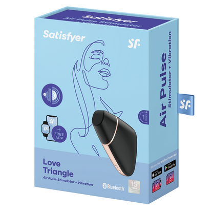 Satisfyer Love Triangle Air Pulse Stimulator & Vibrator Black | Niks.fi verkkokauppa