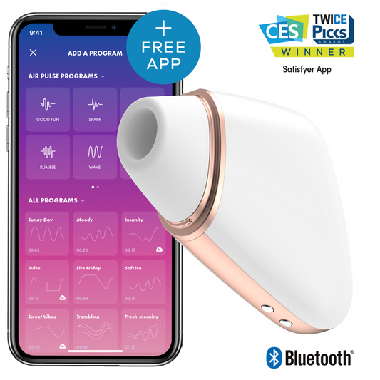 Satisfyer Love Triangle Air Pulse Stimulator & Vibrator White | Niks.fi verkkokauppa