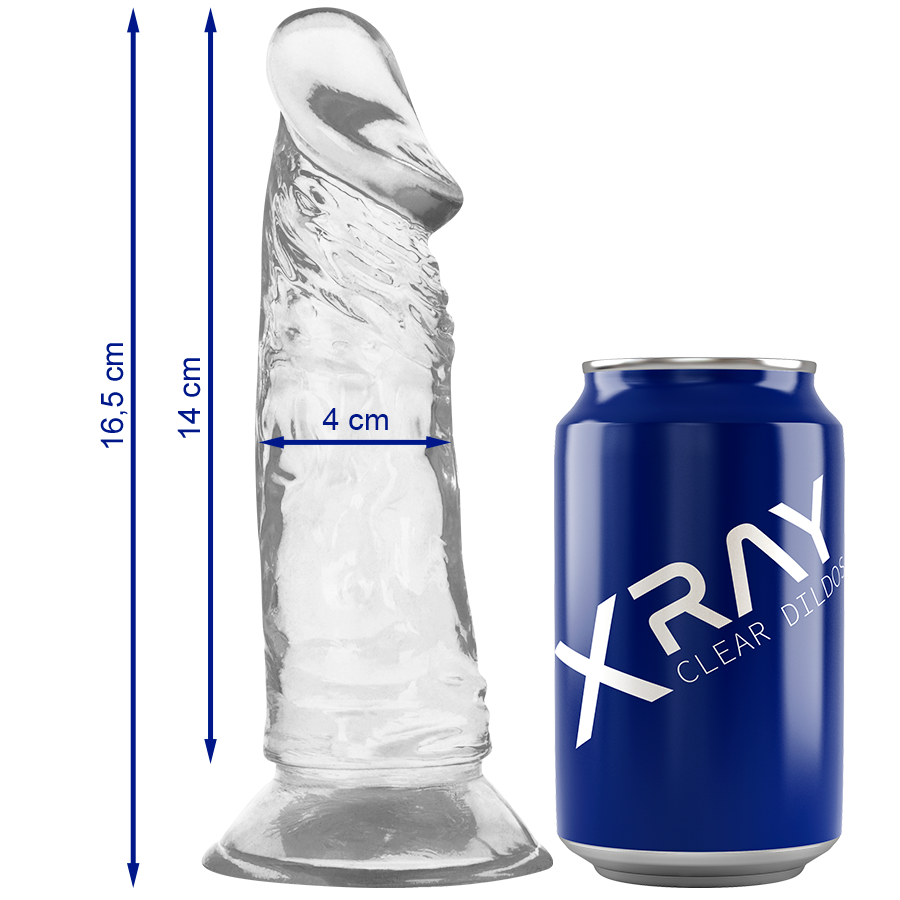 Xray Clear Cock läpinäkyvä dildo - 16,5 × 4 cm