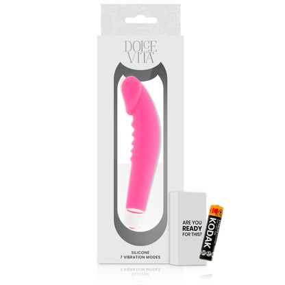 Dolce Vita Realistic Pleasure Pink Silicone | Niks.fi verkkokauppa