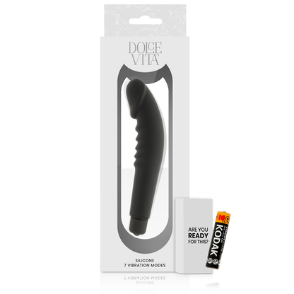 Dolce Vita Realistic Pleasure Black Silicone | Niks.fi verkkokauppa