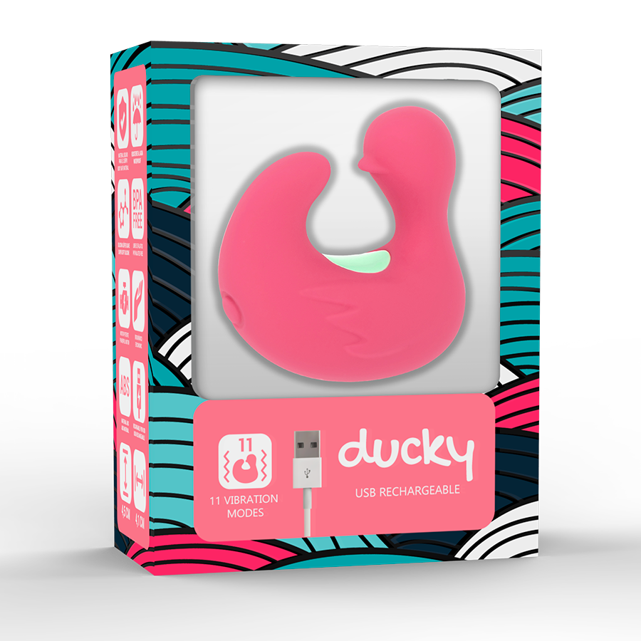 Ladattava silikoninen sormivibraattori Duckymania | Niks.fi verkkokauppa