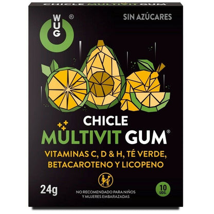 Wug Gum Multivit Vitamin C, H, D, Beta-Carotene, Lycopene And Green Tea 10 Units | Niks.fi verkkokauppa