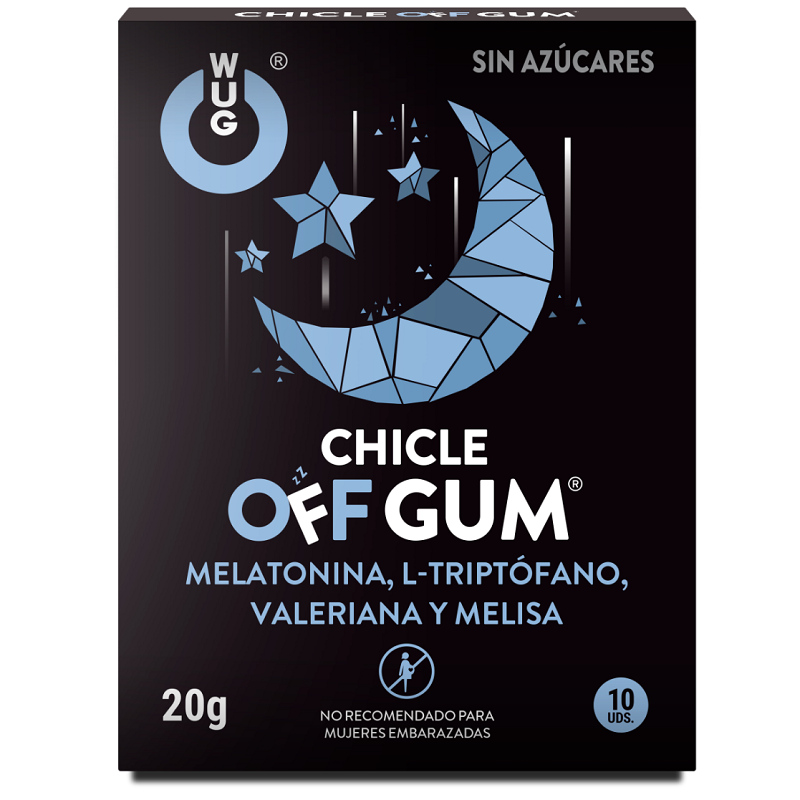 Wug Gum Off Valerian, Tryptophan, Lemon Balm And Melatonin 10 Units | Niks.fi verkkokauppa