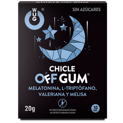 Wug Gum Off Valerian, Tryptophan, Lemon Balm And Melatonin 10 Units | Niks.fi verkkokauppa