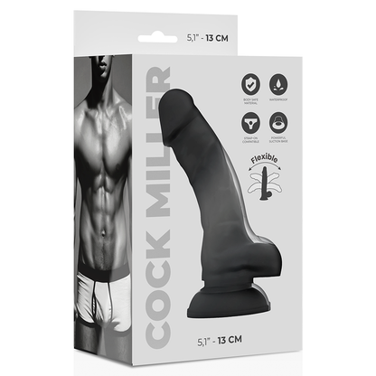 Cock Miller Silicone Density Cocksil Articulable Black 13 Cm | Niks.fi verkkokauppa
