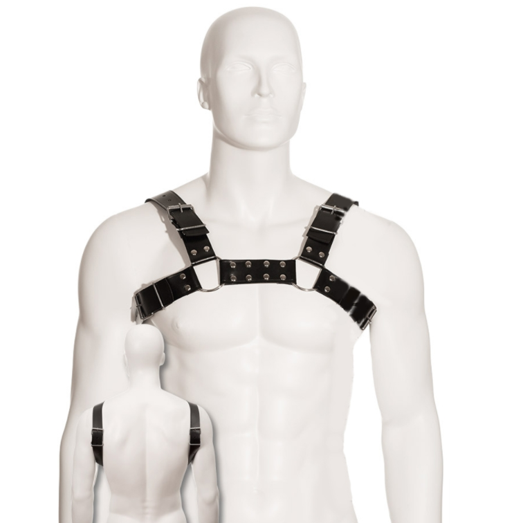 Leather Body Black Bull Dog Harness | Niks.fi verkkokauppa