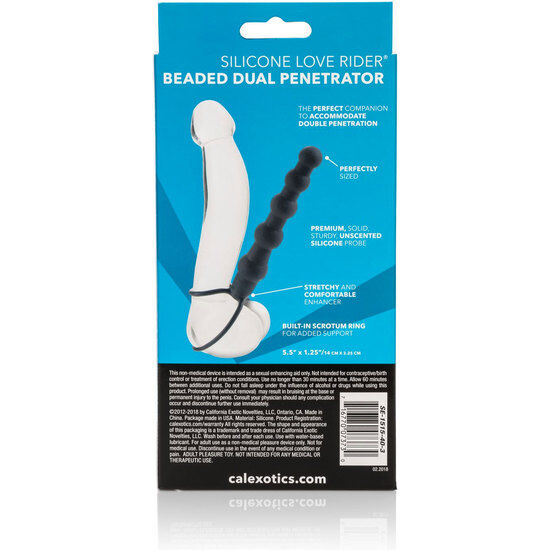 Calexotics Beaded Dual Penetrator Black | Niks.fi verkkokauppa