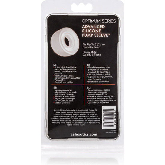 Calexotics Adv Silicone Pump Sleeve Transparent | Niks.fi verkkokauppa