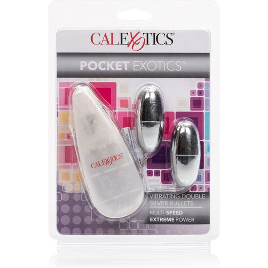 Calexotics Vibrating Bullets Silver Duo | Niks.fi verkkokauppa