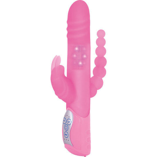 Seven Creations E Rabbit Triple Play Pink Triple Stimulation Vibrator | Niks.fi verkkokauppa