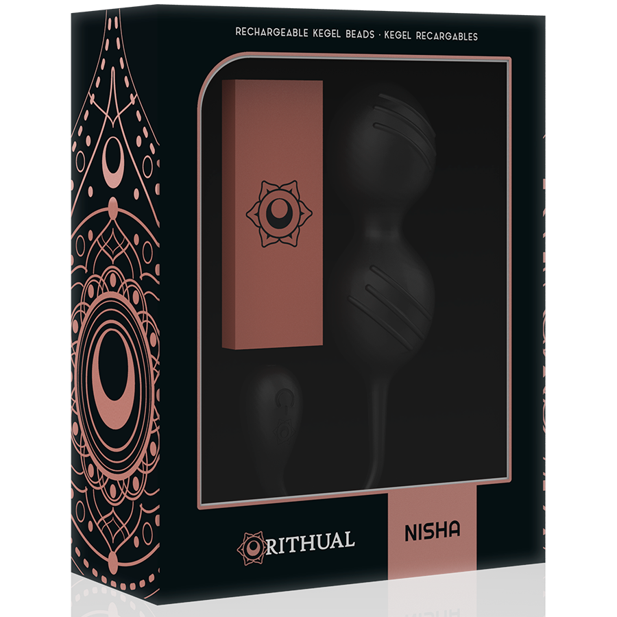 Rithual Nisha Rechargeable Vibrating Kegel Balls Black | Niks.fi verkkokauppa