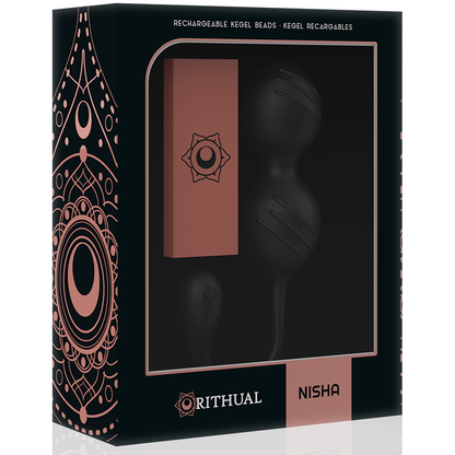 Rithual Nisha Rechargeable Vibrating Kegel Balls Black | Niks.fi verkkokauppa