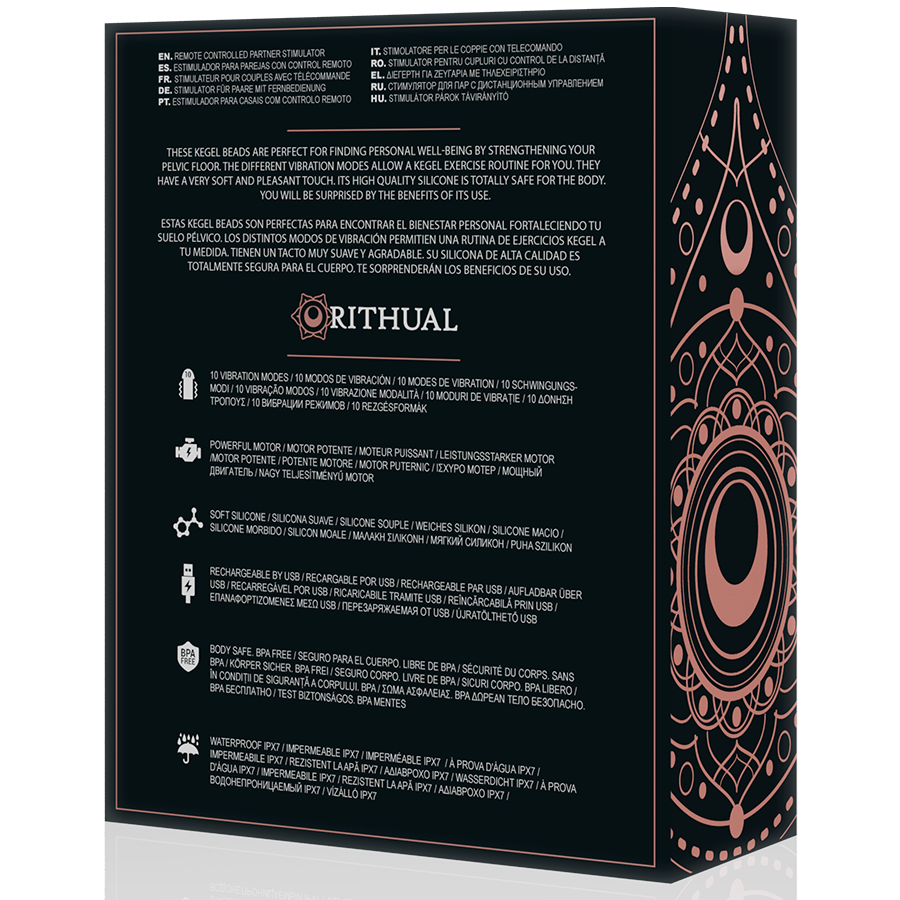 Rithual Nisha Rechargeable Vibrating Kegel Balls Black | Niks.fi verkkokauppa