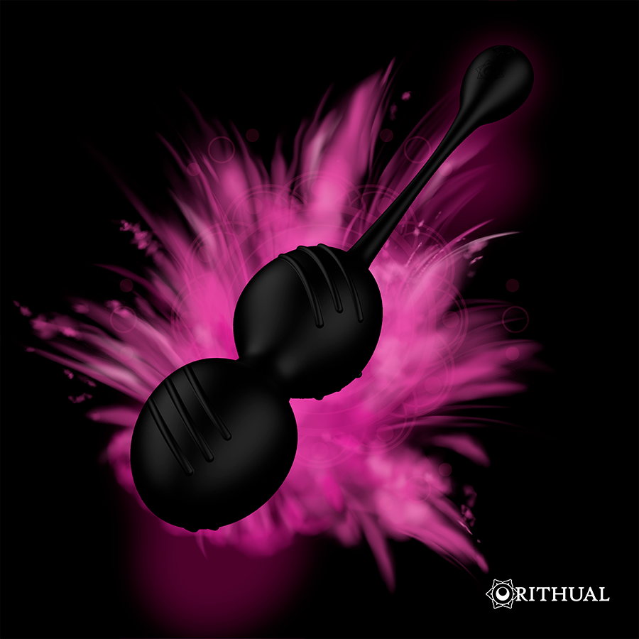 Rithual Nisha Rechargeable Vibrating Kegel Balls Black | Niks.fi verkkokauppa