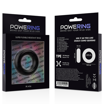 Powering Super Flexible And Resistant Penis Ring 5.5Cm Pr06 Black | Niks.fi verkkokauppa