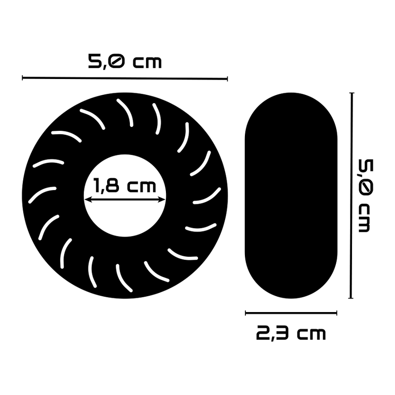 Powering Super Flexible And Resistant Penis Ring 5Cm Pr08 Black | Niks.fi verkkokauppa