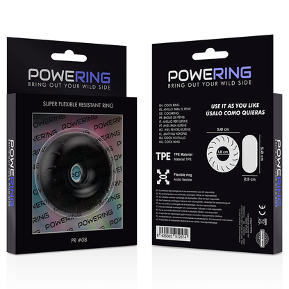 Powering Super Flexible And Resistant Penis Ring 5Cm Pr08 Black | Niks.fi verkkokauppa