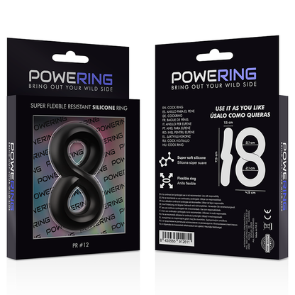 Powering Super Flexible And Resistant Penis And Testicle Ring Pr12 Black | Niks.fi verkkokauppa