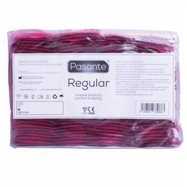 Pasante Condom Regular Range 144 Units | Niks.fi verkkokauppa