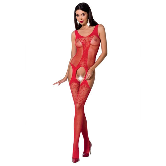 Passion Woman Bs072 Bodystocking One Size Red | Niks.fi verkkokauppa