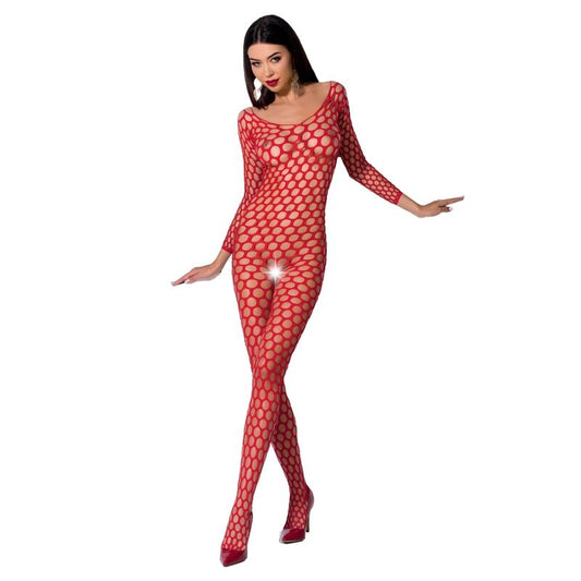 Passion Woman Bs077 Bodystocking One Size Red | Niks.fi verkkokauppa