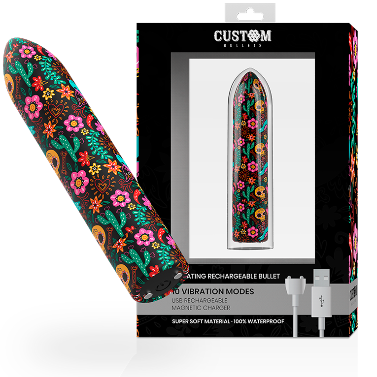 Custom Bullets Rechargeable Skull Magnetic Bullet 10 Intensities | Niks.fi verkkokauppa