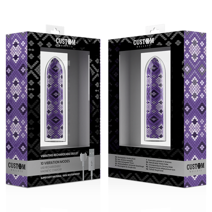 Custom Bullets Rechargeable Snake Purple Magnetic Bullet 10 Intensities | Niks.fi verkkokauppa