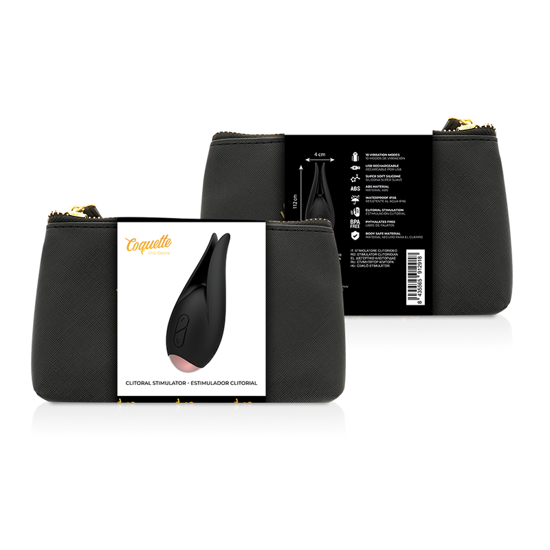 Coquette Toys Clitorial Stimulator Black / Gold Flower | Niks.fi verkkokauppa