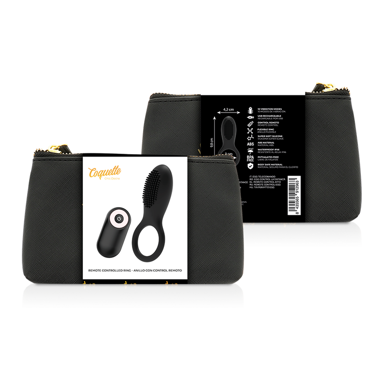 Coquette Toys Cock Ring Remote Control Rechargeable Black/ Gold | Niks.fi verkkokauppa