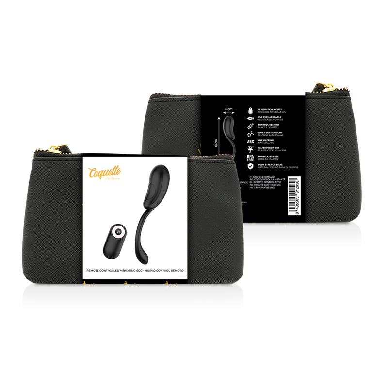 Coquette Toys Vibrating Egg Remote Control Rechargeable Black/ Gold | Niks.fi verkkokauppa