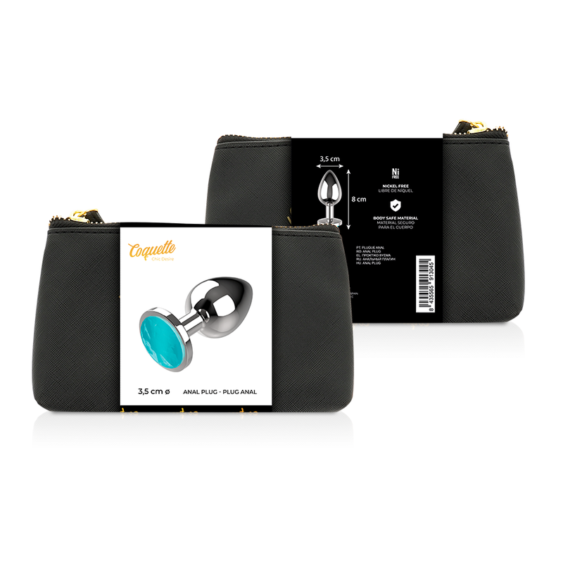 Coquette Toys Anal Plug Metal Blue Color Size M 3.5 X 8Cm | Niks.fi verkkokauppa